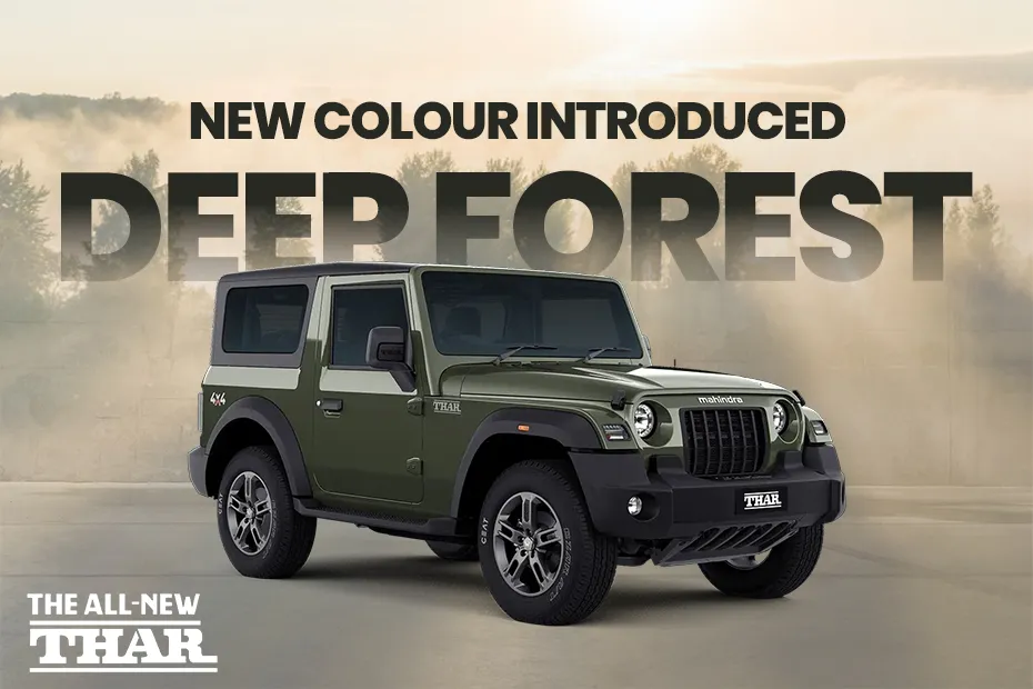 Mahindra Thar New Deep Forest Colour