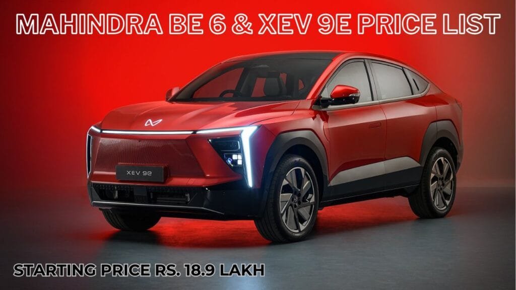 Mahindra BE 6 XEV 9e Price